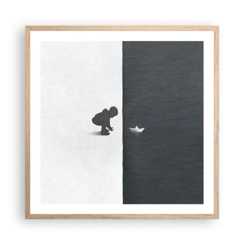 Poster in einem Rahmen aus heller Eiche - Tolle Expedition - 60x60 cm