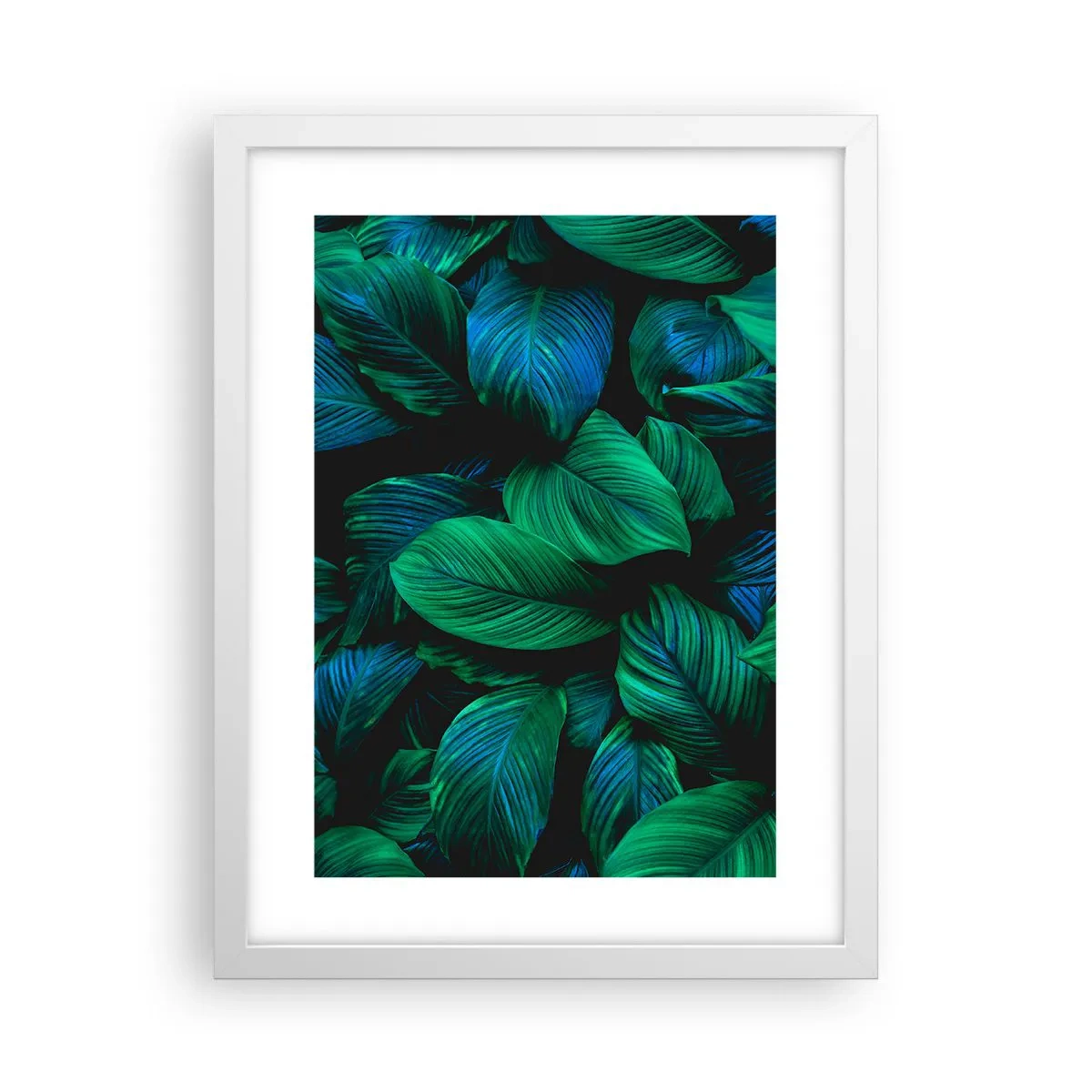 Poster in einem weißen Rahmen - In der grünen Menge - 30x40 cm