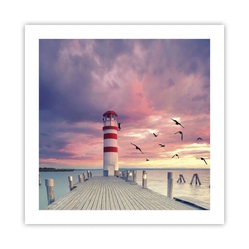 Poster - Es ist Zeit zum Hafen zu gehen - 50x50 cm