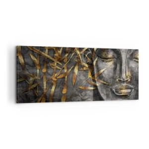 Bild auf Leinwand - Leinwandbild - Fühle den Frieden - 100x40 cm