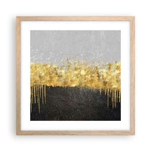 Poster in einem Rahmen aus heller Eiche - Nach innen und nach oben - 40x40 cm