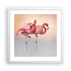 Poster in einem weißen Rahmen - Die Farbe der untergehenden Sonne - 40x40 cm