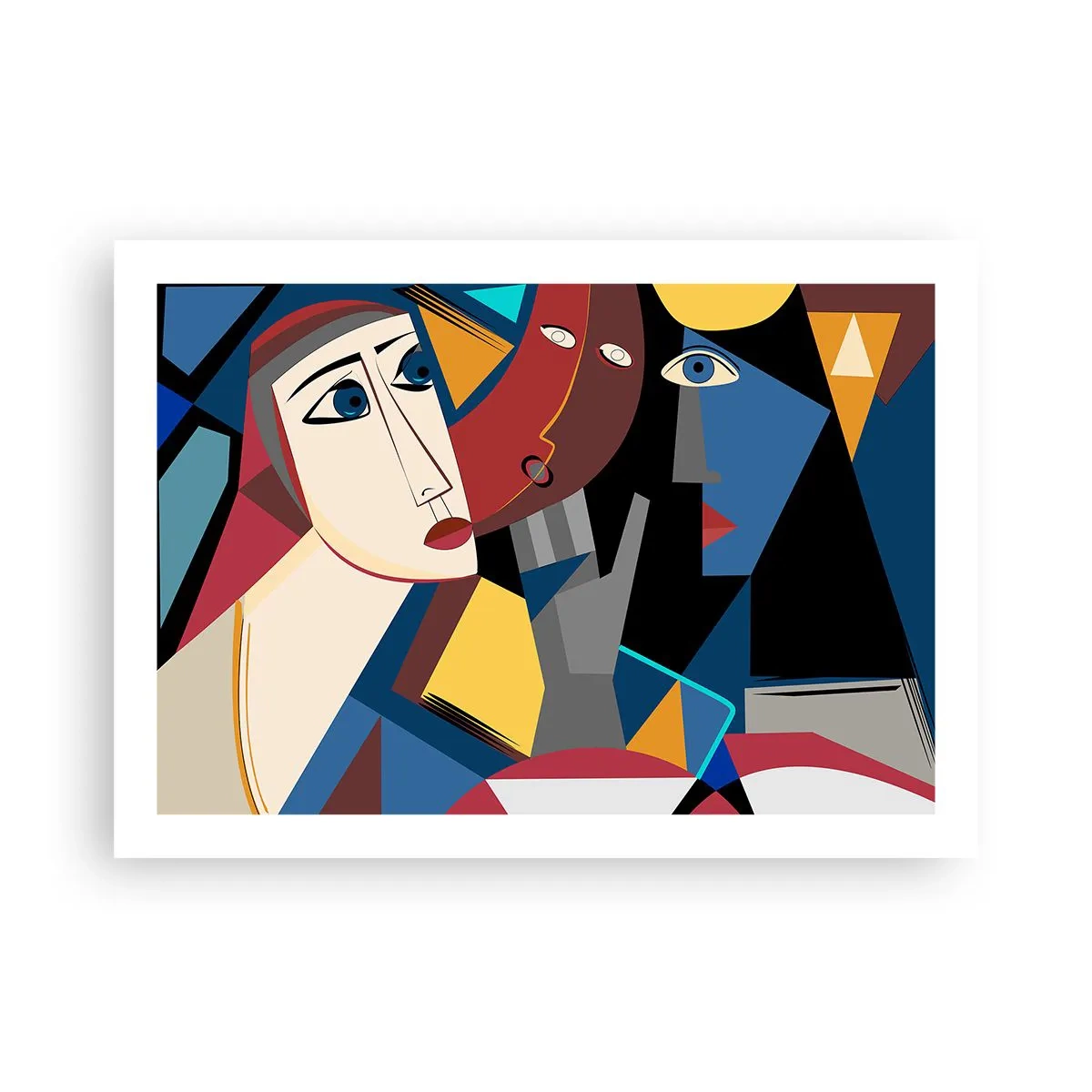 Poster - Gespräch zwischen Kubisten - 70x50 cm