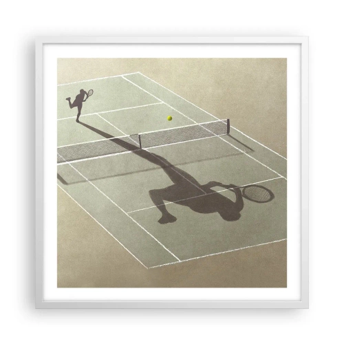 Poster in einem weißen Rahmen - Überwinde dich selbst - 60x60 cm