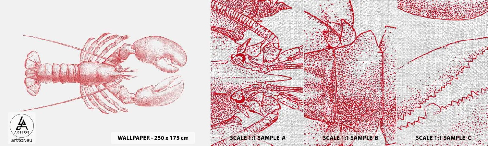 Fototapeten Muster Premium Canvas - Hummer, der Homers würdig ist - Hummer, Meeresfrüchte, Schaltier - 100x30 cm