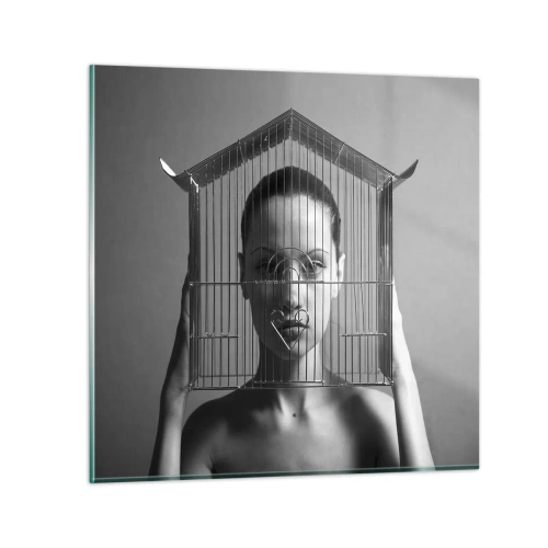 Glasbild - Bild auf glas - Ein leicht surreales Portrait - 30x30 cm