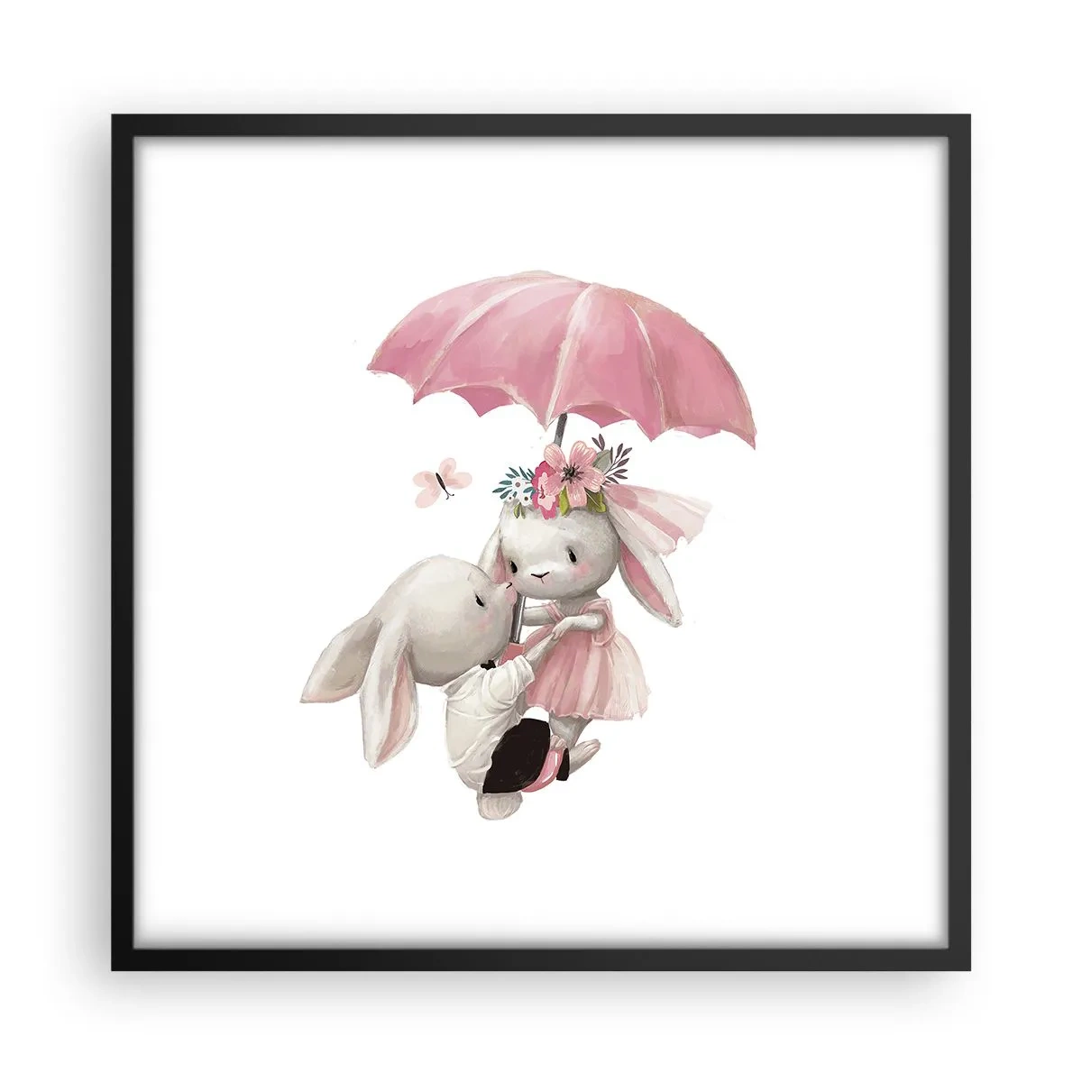 Poster in einem schwarzem Rahmen - Das ist eben Liebe - 50x50 cm