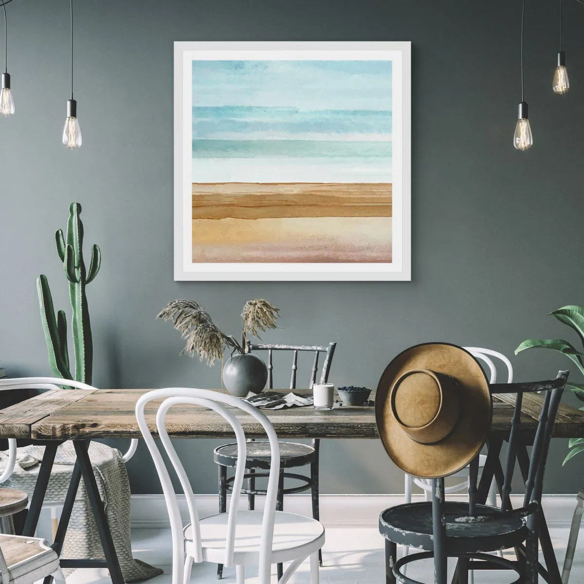 Poster in einem weißen Rahmen - Trost - 50x50 cm