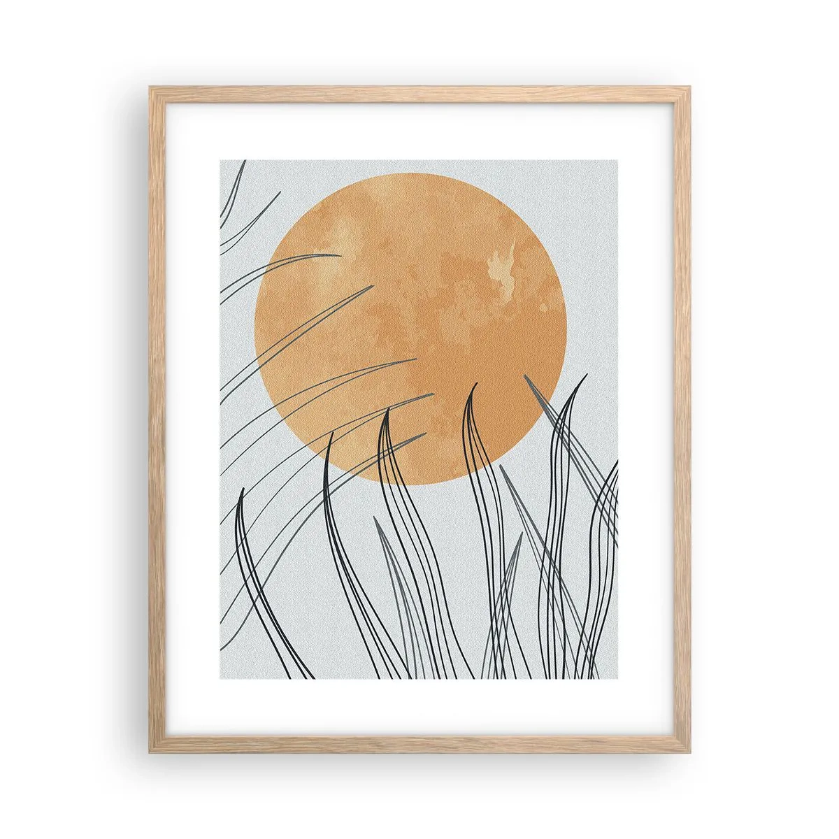 Poster in einem Rahmen aus heller Eiche - Immer der Sonne entgegen - 40x50 cm