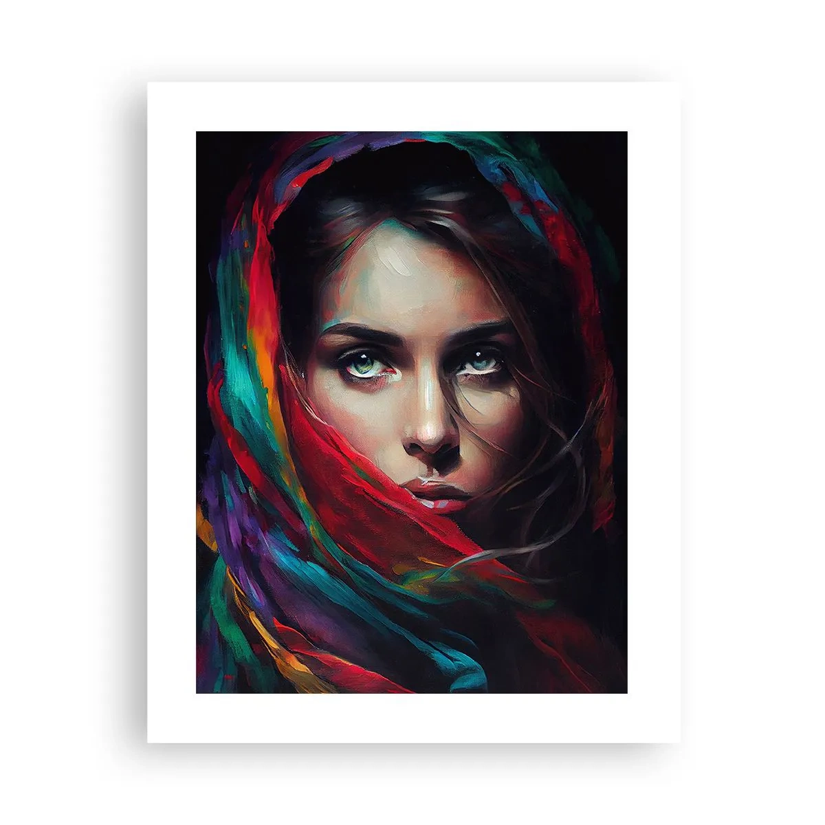 Poster - Grünäugiges Geheimnis - 40x50 cm