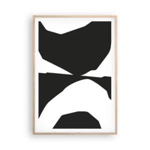 Poster in einem Rahmen aus heller Eiche - Positiv negativ - 70x100 cm