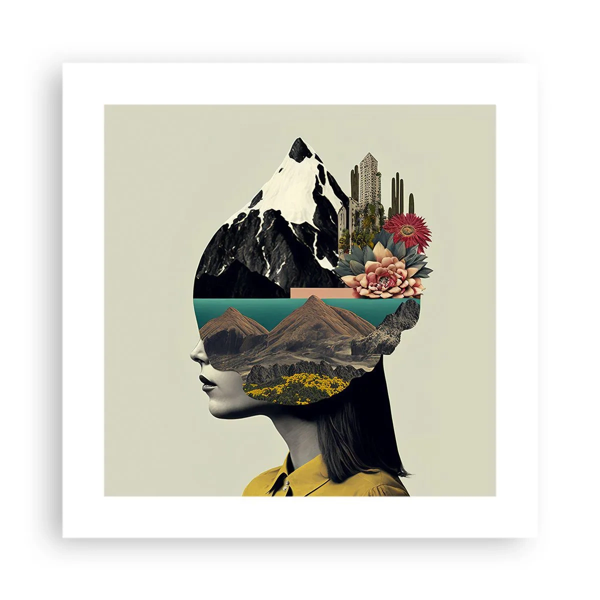 Poster - Frau – bleibt immer ein Geheimnis - 40x40 cm