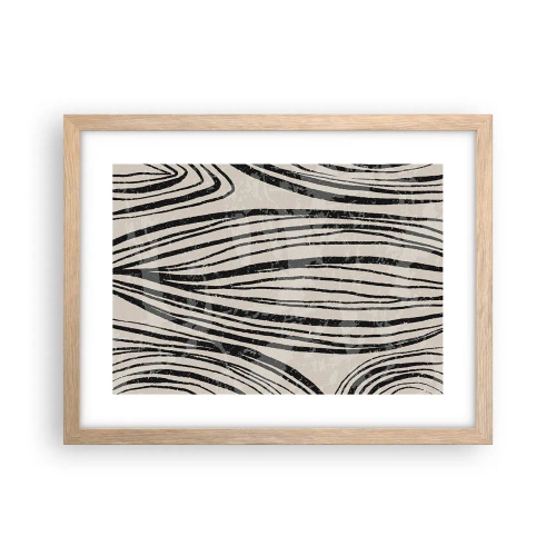 Poster in einem Rahmen aus heller Eiche - Linienpool - 40x30 cm