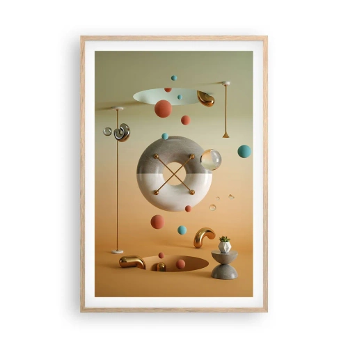 Poster in einem Rahmen aus heller Eiche - Alles kann passieren - 61x91 cm