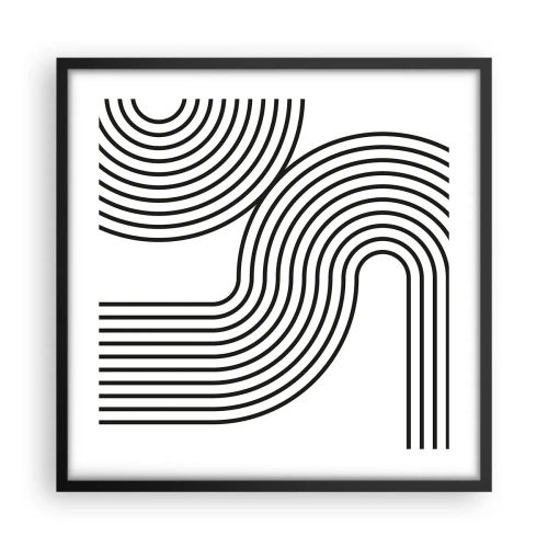 Poster in einem schwarzem Rahmen - An der Kurve - 50x50 cm