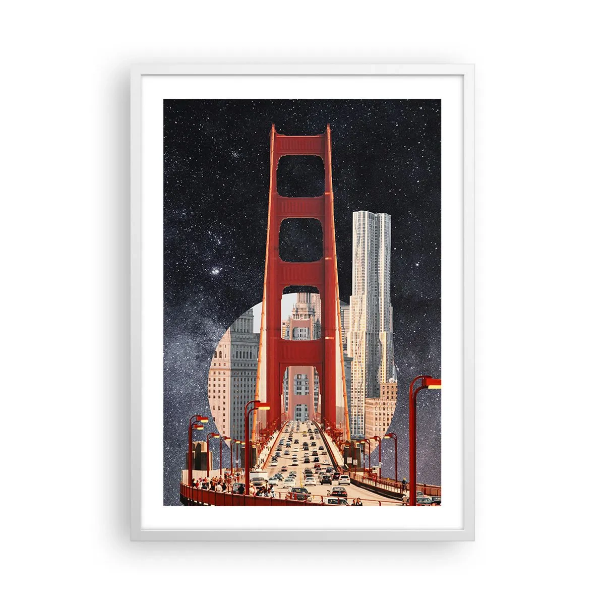 Poster in einem weißen Rahmen - Immer im Mittelpunkt - 50x70 cm