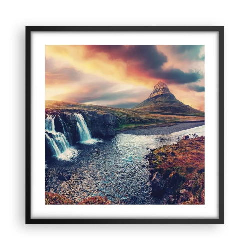 Poster in einem schwarzem Rahmen - In der Majestät der Natur - 50x50 cm