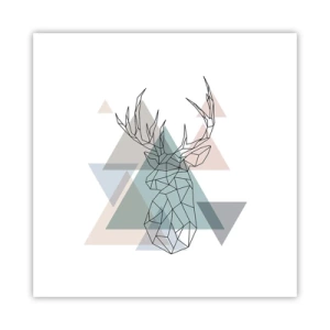 Poster - In einem geometrischen Wald - 30x30 cm