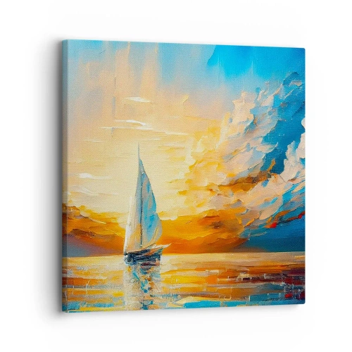 Bild auf Leinwand - Leinwandbild - In Gold segeln - 30x30 cm