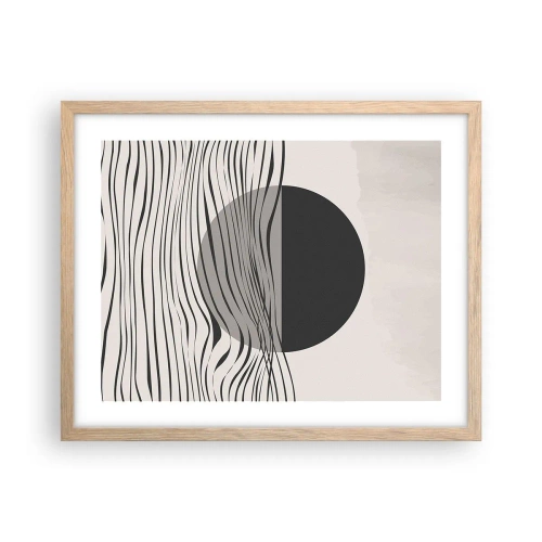 Poster in einem Rahmen aus heller Eiche - Halbe Komposition - 50x40 cm