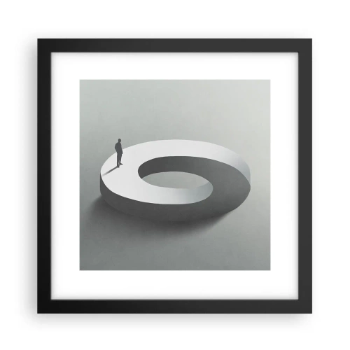 Poster in einem schwarzem Rahmen - Und wie soll man davon klug werden - 30x30 cm