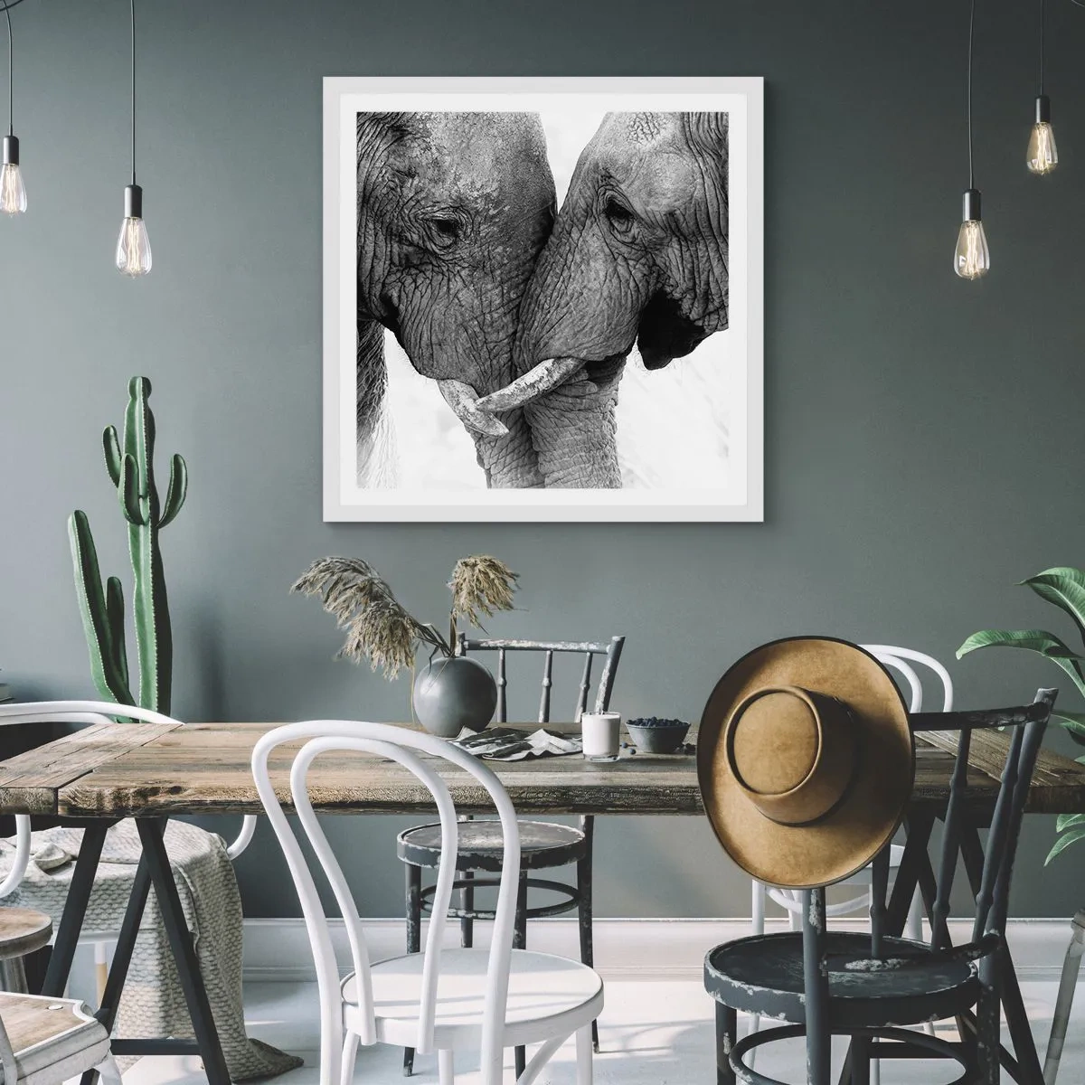 Poster in einem weißen Rahmen - Herzliches Geständnis - 30x30 cm