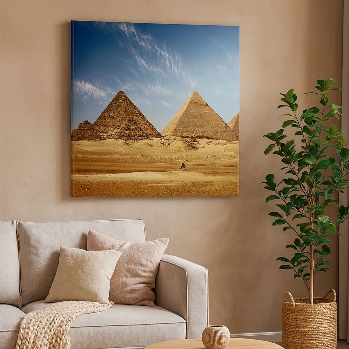 Bild auf Leinwand - Leinwandbild - 40 Jahrhunderte schauen dich an - 30x30 cm