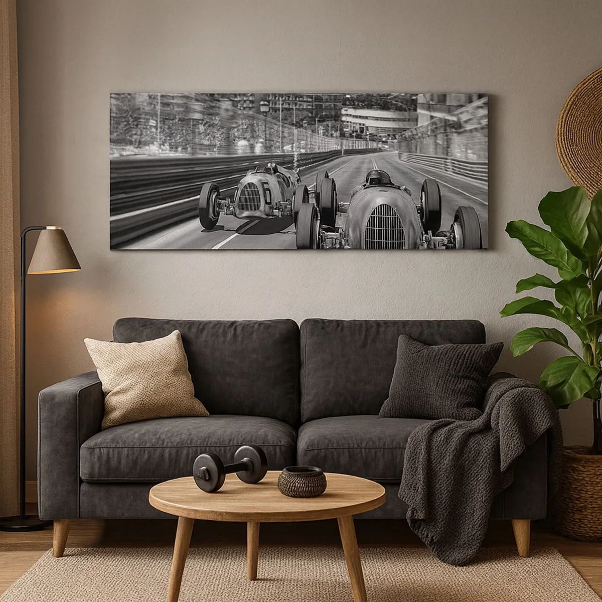 Bild auf Leinwand - Leinwandbild - Vor langer Zeit in Monte Carlo - 100x40 cm