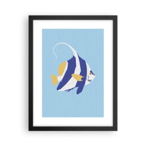 Poster in einem schwarzem Rahmen - Vermisse tropische Gewässer - 30x40 cm