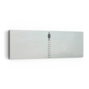 Bild auf Leinwand - Leinwandbild - Erhebe dich darüber! - 90x30 cm