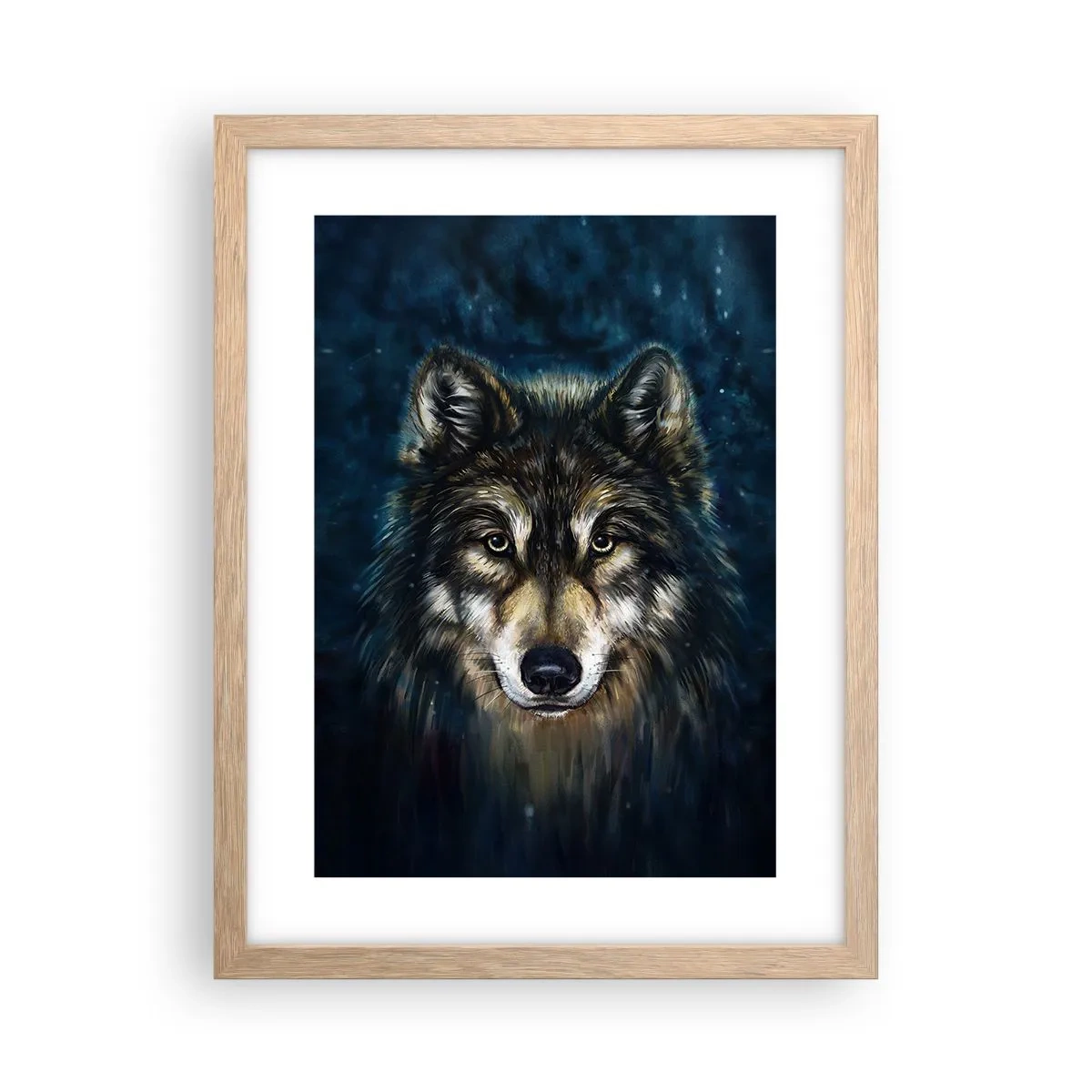 Poster in einem Rahmen aus heller Eiche - Alpha? Und Omega - 30x40 cm