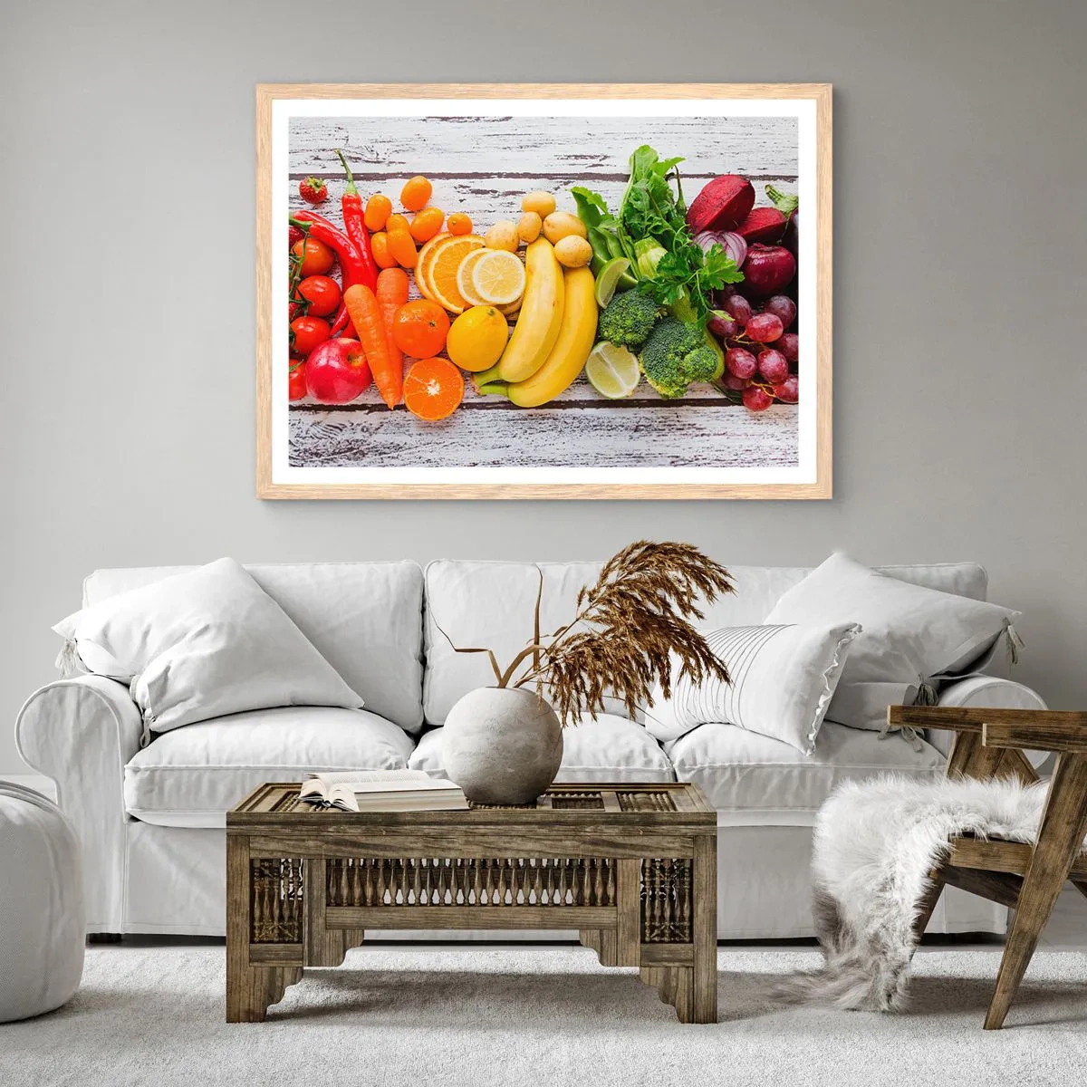 Poster in einem Rahmen aus heller Eiche - Es ist nicht genug? - 50x40 cm