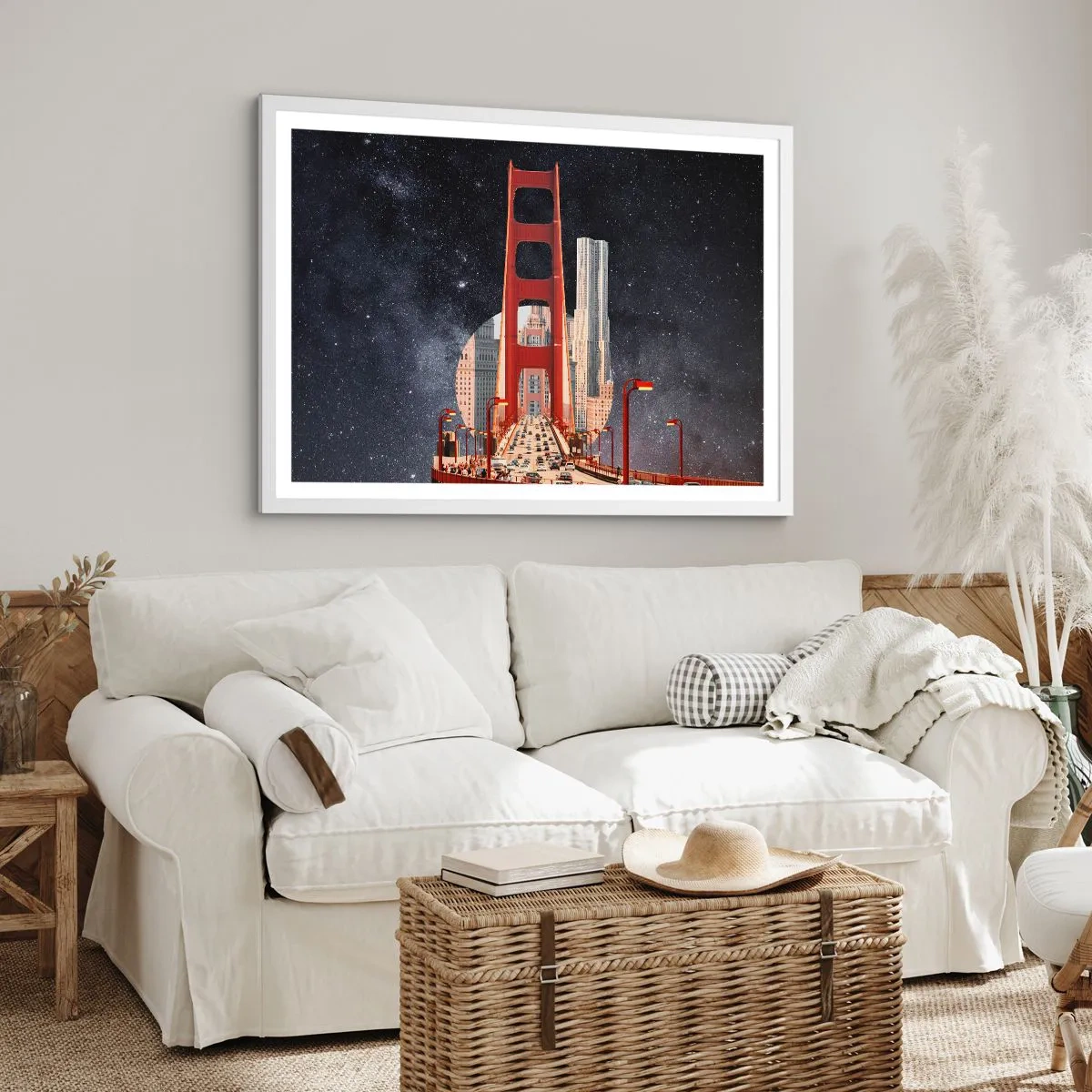 Poster in einem weißen Rahmen - Immer im Mittelpunkt - 70x50 cm