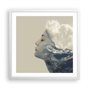 Poster in einem weißen Rahmen - Die Schönheit der Elemente der Natur - 50x50 cm