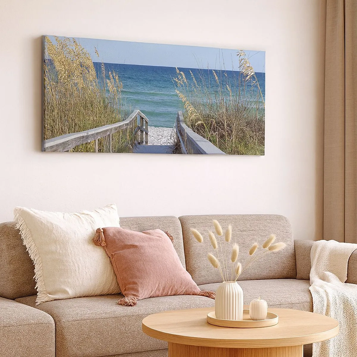 Bild auf Leinwand - Leinwandbild - In der Sonne, im Wind - 100x40 cm