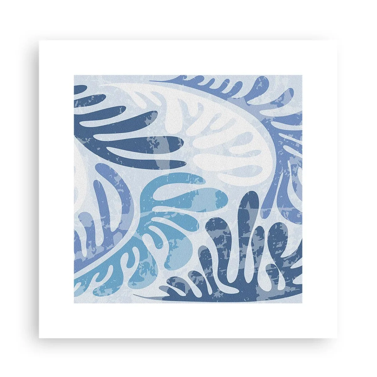 Poster - Blaue Farne - 30x30 cm