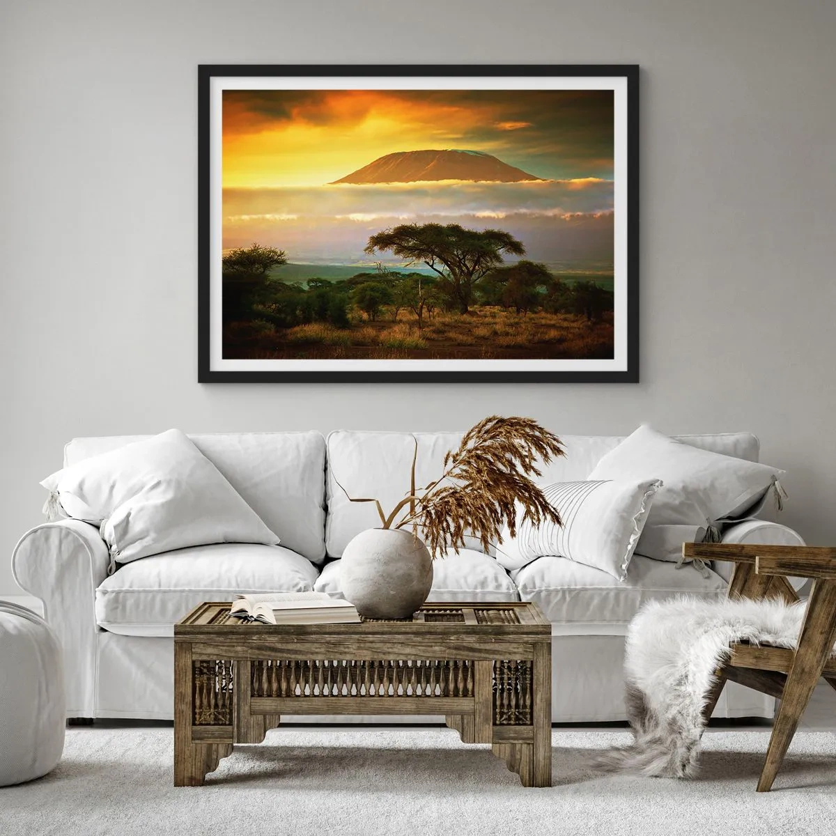 Poster in einem schwarzem Rahmen - Ein Reisetraum - 50x40 cm