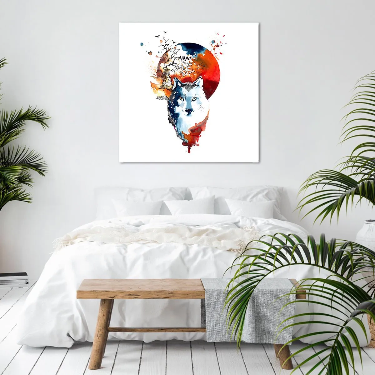 Bild auf Leinwand - Leinwandbild - Nase an Nase mit der Nacht - 70x70 cm