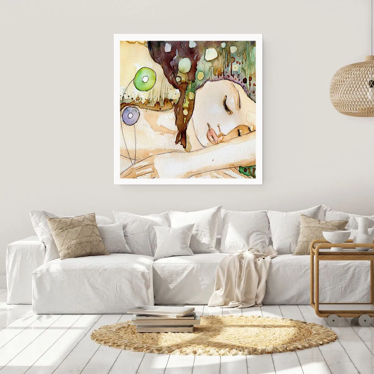 Poster - Ein smaragd-violetter Traum - 60x60 cm