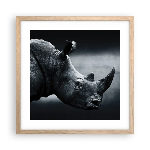 Poster in einem Rahmen aus heller Eiche - Richtiges Profil - 40x40 cm