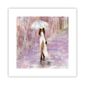 Poster - Im lila Regen - 30x30 cm