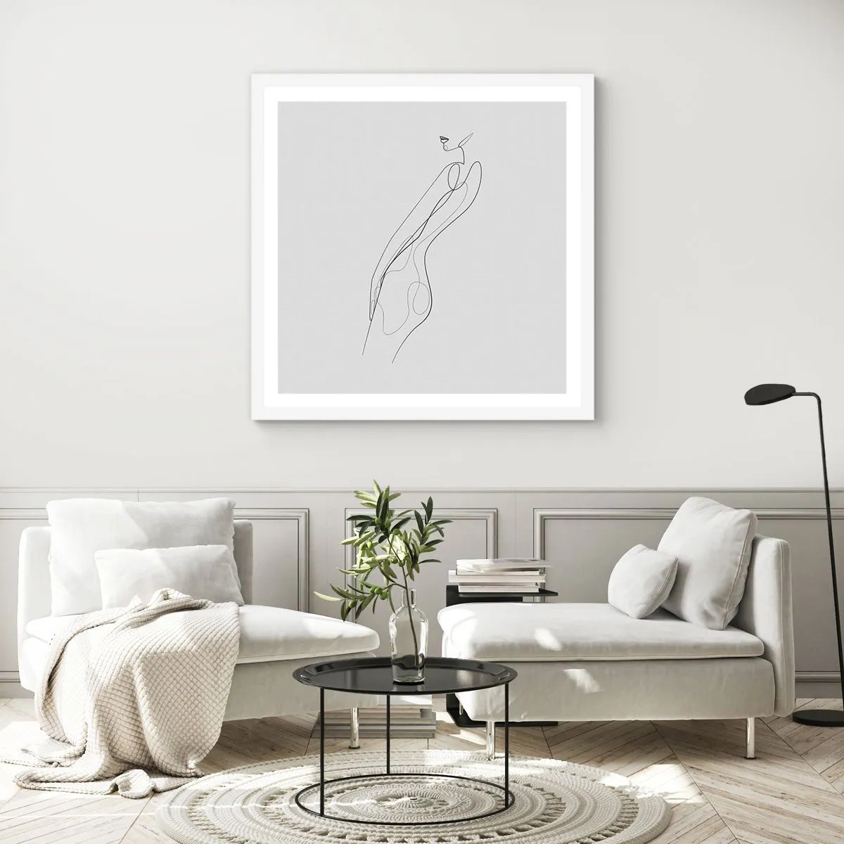 Poster in einem weißen Rahmen - Bloß ein Versprechen - 50x50 cm