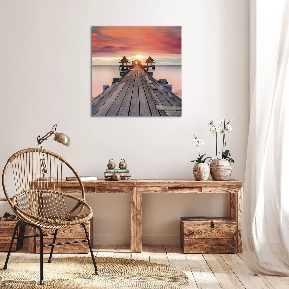 Bild auf Leinwand - Leinwandbild - Westen im Osten - 70x70 cm