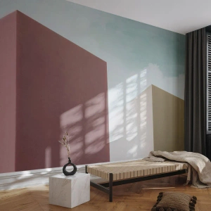 Fototapete Premium Canvas - Geometrie des sonnigen Sommers - Gebäude, Die Architektur, Dreidimensional - 200x140 cm