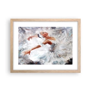 Poster in einem Rahmen aus heller Eiche - Zart und leicht wie Tüll - 40x30 cm