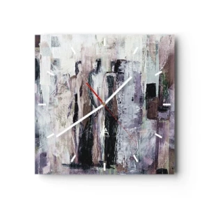 Wanduhr - Glasuhr - Die geheimnisvolle Drei - 40x40 cm