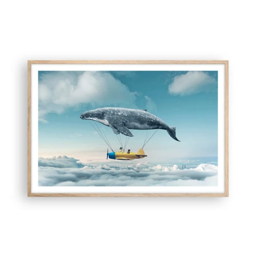 Poster in einem Rahmen aus heller Eiche - Warum nicht? - 91x61 cm