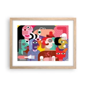 Poster in einem Rahmen aus heller Eiche - Wir sind von Herrn Picasso - 40x30 cm