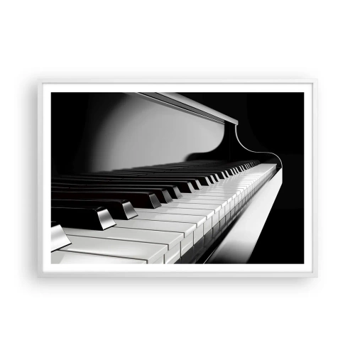 Poster in einem weißen Rahmen - Harmonie von Formen und Farben - 100x70 cm