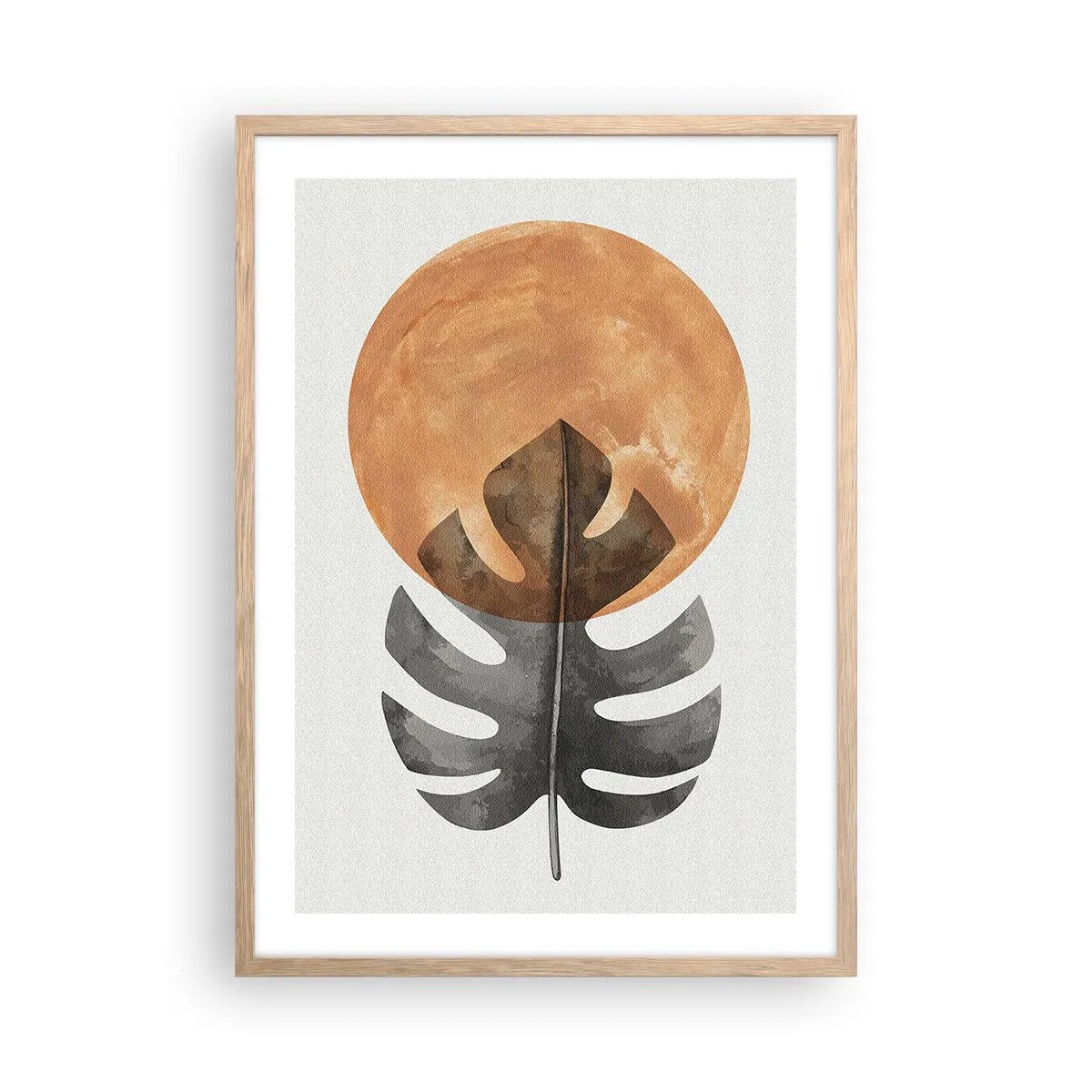 Poster in einem Rahmen aus heller Eiche - Immer die Sonne - 50x70 cm